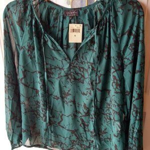 BRAND NEW LUCKY Brand Womens Marble Printed Blouse Size Small SUPER CUTE!